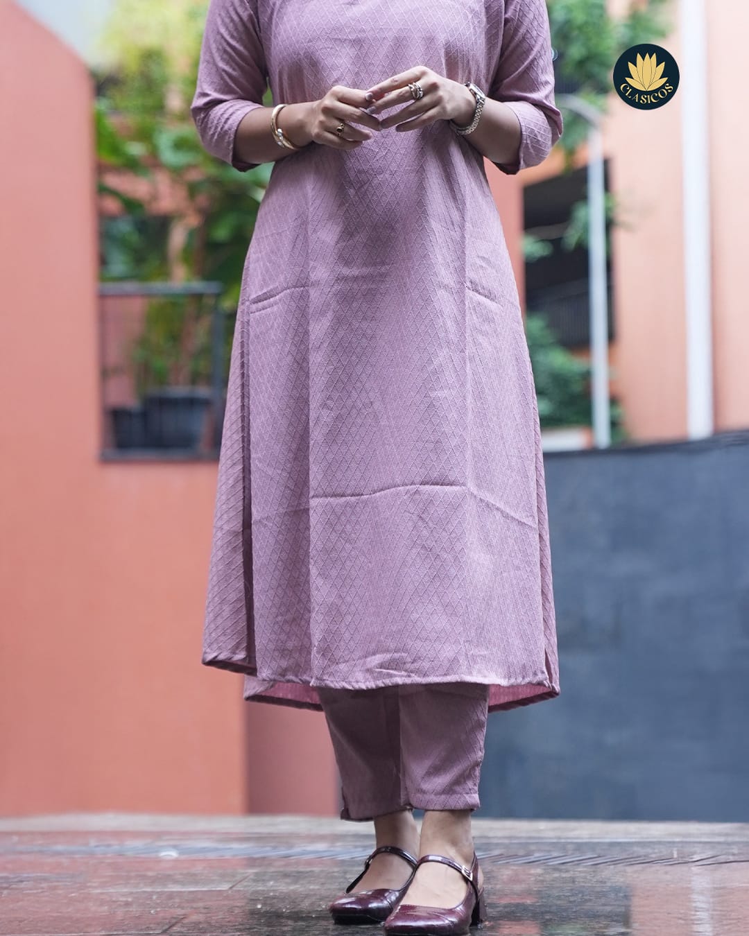 Solid Colour Co-ord Set in Imported Fabric