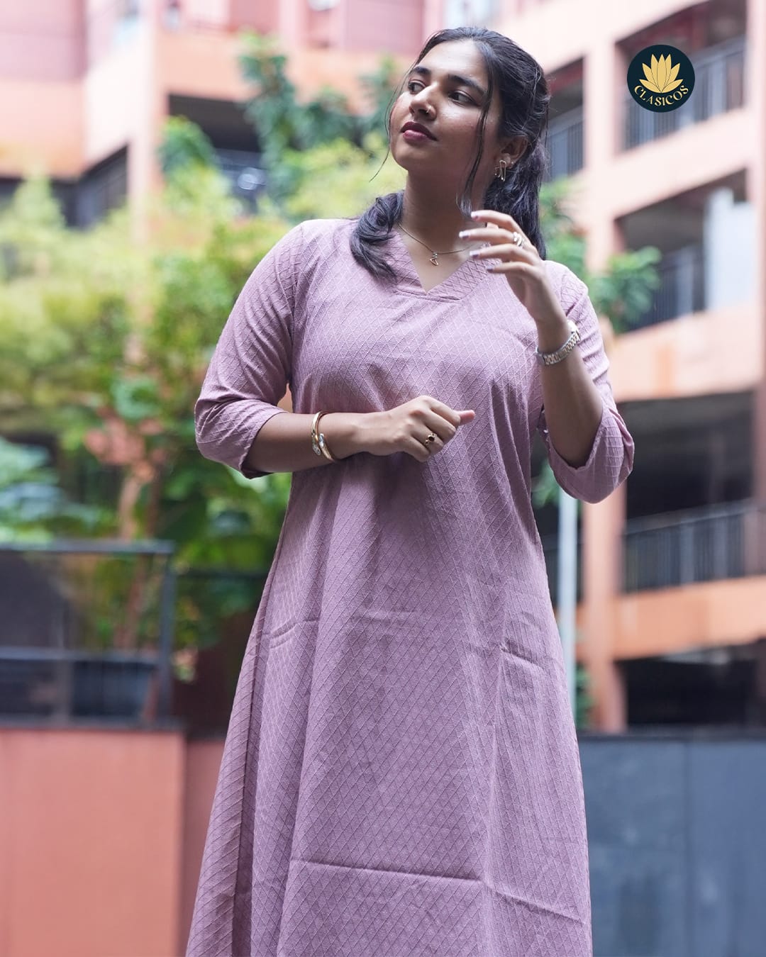 Solid Colour Co-ord Set in Imported Fabric