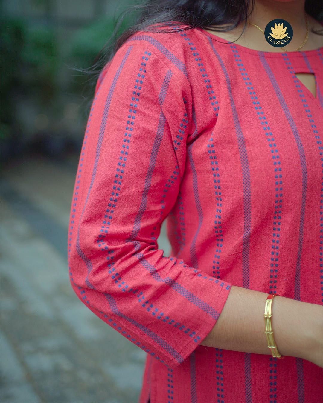 Handloom Cotton Kurti with Lining - CLS0140