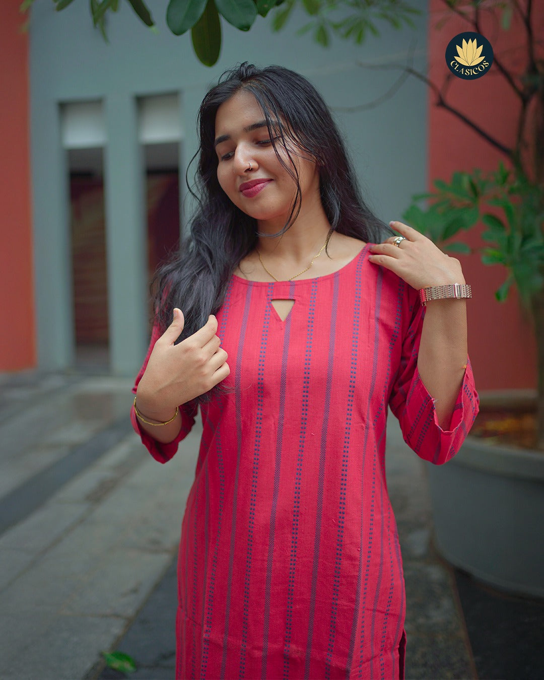 Handloom Cotton Kurti with Lining - CLS0140