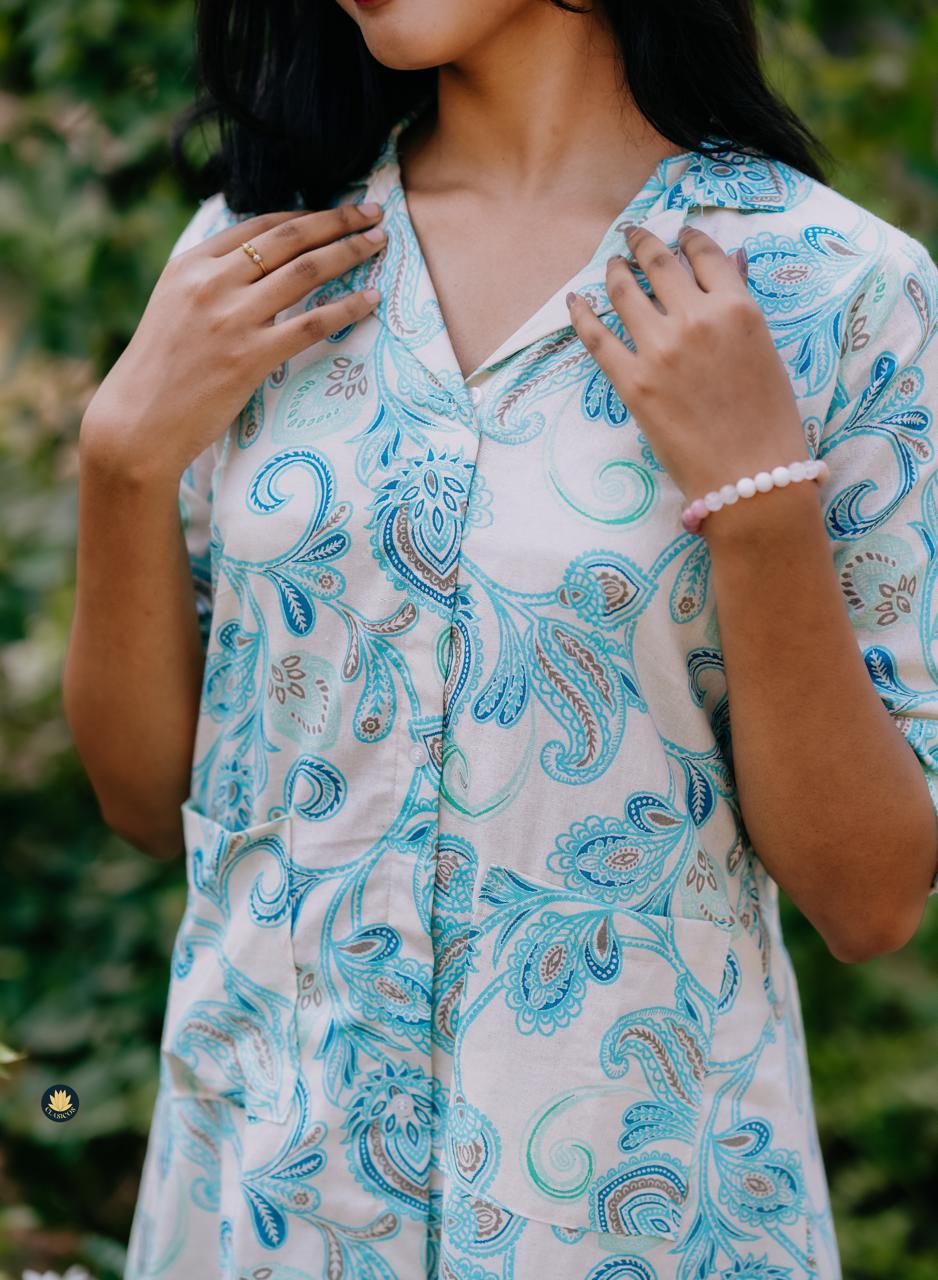 Timeless Paisley Flex-Cotton Tunic - CLS0179