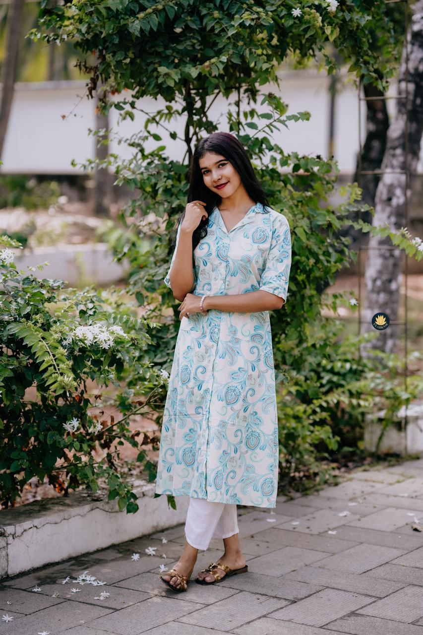 Timeless Paisley Flex-Cotton Tunic - CLS0179