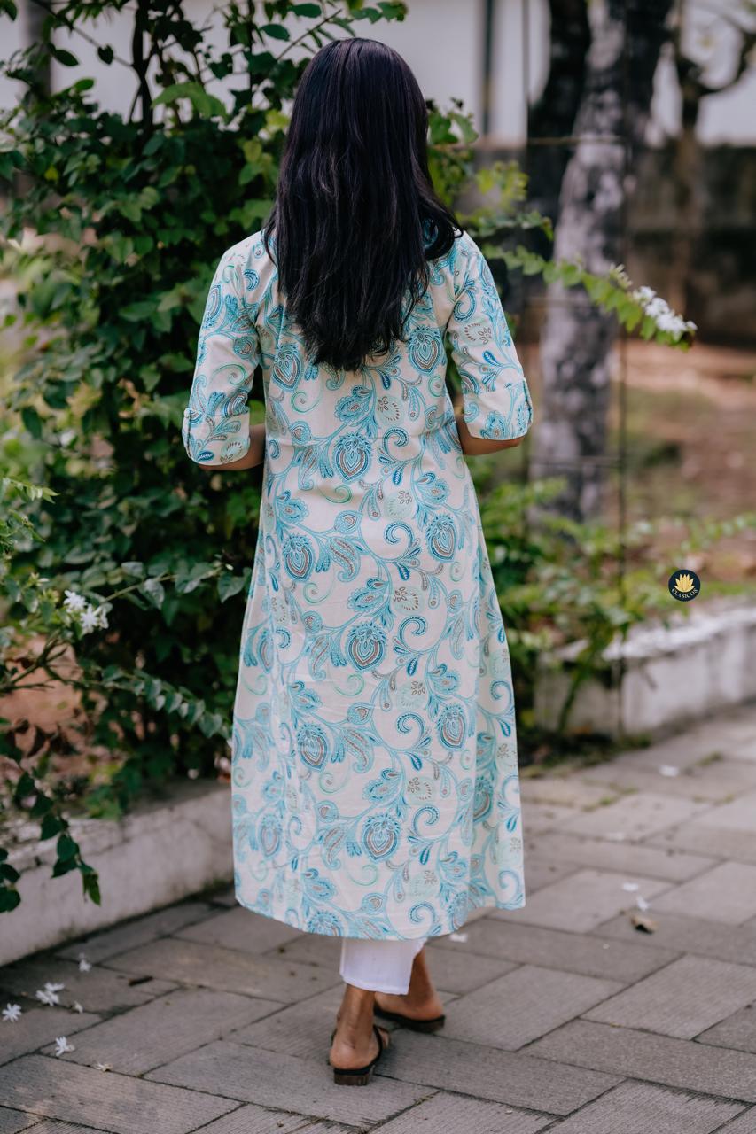 Timeless Paisley Flex-Cotton Tunic - CLS0179